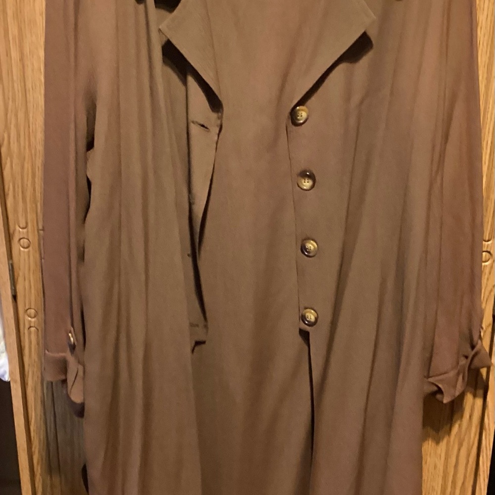 Coldwater Creek Brown Maxi Dress Flowing Elegant